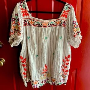 Johnny Was Large peasant blouse